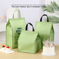 Vente en gros logo personnalisé double couche non-tissé gâteau sac isotherme isolation thermique bento alimentaire emballage pour dessert stockage à emporter