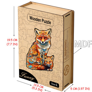 <span class=keywords><strong>Puzzle</strong></span> en bois <span class=keywords><strong>3D</strong></span> personnalisé d'animaux - Meilleurs puzzles en bois pour adultes, ensemble de puzzles en bois d'animaux uniques pour le défi - Product Image 1