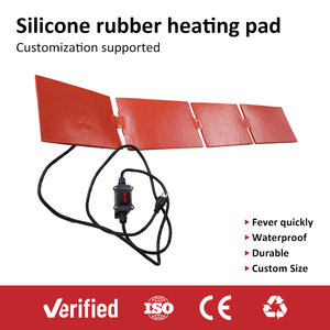 Tapis chauffant en caoutchouc silicone flexible industriel 120V 600X600MM 500W pour imprimante 3D Kossel <span class=keywords><strong>Pro</strong></span> Mini - Product Image 4