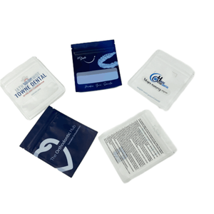 Pochette personnalisée transparente pour aligneurs dentaires, sac d'accessoires en plastique avec fermeture éclair, sachet orthodontique, sac à fermeture éclair à trois côtés - Product Image 4