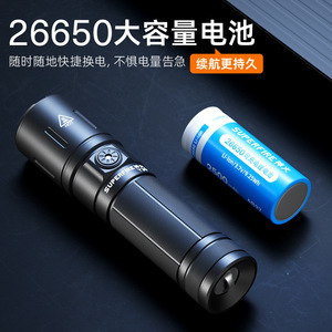 ซุปเปอร์ไฟร์ Y39 ไฟฉายซูม 26650 ไฟ LED แบบชาร์จไฟได้สำหรับกลางแจ้งกันน้ำระยะไกล - Product Image 4