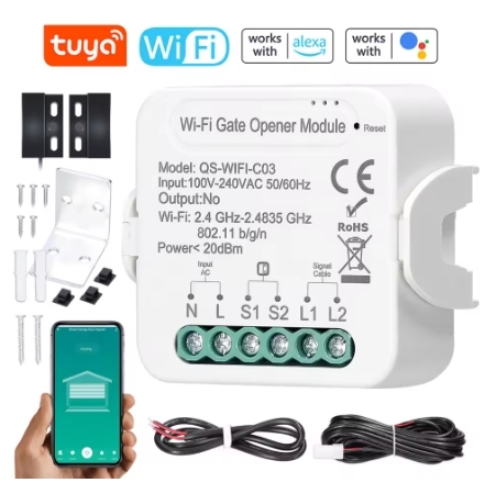 Tuya ZigBee/WiFi Garage Door Opener Smart Gate Controller Timer APP Control Switch Breaker for Alexa Google Home Voice Control