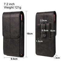 Sacoche multifonction en cuir PU pour téléphone, étui universel à clip ceinture avec porte-cartes pour iPhone 17 16
