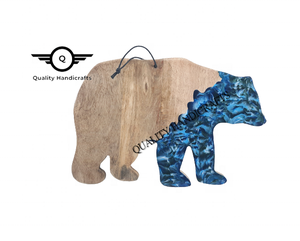 Planche à découper et blocs à découper en bois d'acacia écologiques, nouveau produit 2023, 41x22 cm, pour la cuisine à domicile, artisanat de qualité indienne - Product Image 5