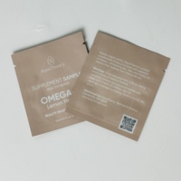 Sachet plat personnalisé en aluminium imprimé, scellé sur 3 côtés, résistant à l'humidité, pour crème pour la peau