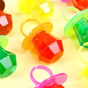 Wholesale Funny Diamond for Fruity <strong>Sugar</strong> <strong>Hard</strong> <strong>Candy</strong> Lollipop Bottle Packaging Delicious Sweets <strong>Candy</strong> Toy Ring - Product Image 1