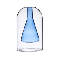 Nouveau Design Petit Unique Double Paroi Rose Triangle Forme Verre Reed Diffuseur Bouteille pour La Maison Parfum Arôme Huile Essentielle