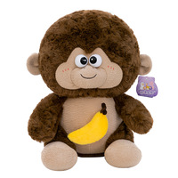 Peluche créative singe banane, jouet apaisant pour garçons, anti-stress, cadeau d'anniversaire