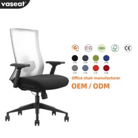 Chaise de bureau exécutive en tissu moderne pour la maison, chaise pivotante ergonomique réglable pour le bureau