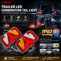 Nuevo Kit de Luces Traseras LED para Remolque de 12V, Brillantes y Duraderas, con Certificación EMark, Resistentes al Agua IP67, para Embarcaciones, Remolques, Autocaravanas y Carga, con una Vida Útil de 50000 Horas