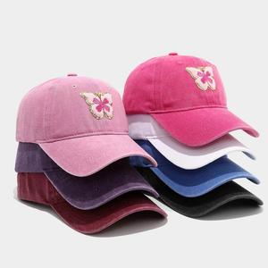 Summer Women Butterfly Patch Baseball Cap Cute Retro Fashion Trendy Butterfly Patch Baseball Cap Outdoor Travel Sports <b>Hat</b> - Product Image 1