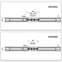 QRXQ RXP40 Nema 23 actionneur Guide linéaire entraîné par courroie 5500mm Module de course de Rail coulissant Robot scène Rails linéaires mouvement linéaire