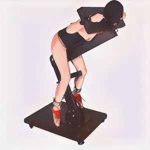 Металлическая стойка для БДСМ-тренировок и наказаний, инструмент для женских подчиненных, большие металлические фиксаторы для связывания - Product Image 6