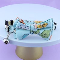 Luxe schattige kattenhalsband, schattige cartoon beer geruite kattenhalsband met bel en strik, verstelbare afneembare halsband voor kittens