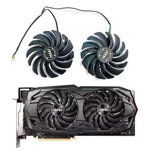 พัดลมระบายความร้อน GPU ขนาด 95 มม. 4 พิน DC 12V 0.4A รุ่น PLD10010S12HH PLD10010B12HH สำหรับ <span class=keywords><strong>MSI</strong></span> Radeon RX <span class=keywords><strong>5600</strong></span> <span class=keywords><strong>XT</strong></span> GAMING MX - Product Image 1