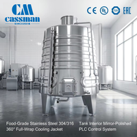 Cuves de fermentation de vin de grande capacité Cassman 5000L 8000L 10000L avec enveloppe chauffante