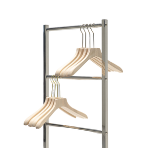 Centro comercial, colgador de acero inoxidable, soporte para ropa, estantes de exhibición de ropa de Metal para tienda de ropa - Product Image 5