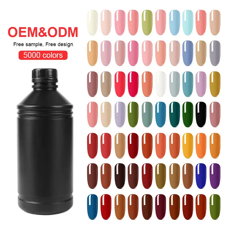 Esmalte de Gel Uv para uñas, laca de Gel Uv de Color para uñas, 1 kg, 3000 colores disponibles