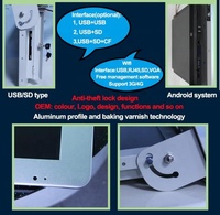 Duvara monte/çatı lcd ips paneli 21.5 inç led ekran reklam ekran dijital tabela ve görüntüler otobüs kiosk ekran