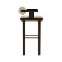 Tabouret haut moderne de style nordique Design industriel de luxe Cadre en métal Matériau PU Nouvelle chaise de bar populaire pour la cuisine Utilisation de la réception