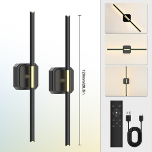 Luz de <span class=keywords><strong>pared</strong></span> con control remoto, lámpara Led recargable con <span class=keywords><strong>pilas</strong></span>, sin cableado para dormitorio, uso de luz nocturna, certificación UL ETL - Product Image 1