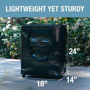 Factory Direct Sales Portable Heavy Duty Folding Rolling Tote Trolley Reusable Polyester Grocery <b>Bag</b> Shopping with <b>Wheels</b> Handle - Product Image 2