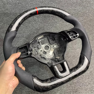 พวงมาลัยปลอมพร้อมตะเข็บสีแดงอุปกรณ์แต่งรถสำหรับ Volkswagen VW <span class=keywords><strong>Golf</strong></span> MK6 GTI <span class=keywords><strong>R</strong></span> <span class=keywords><strong>Scirocco</strong></span> <span class=keywords><strong>R</strong></span> <span class=keywords><strong>line</strong></span> - Product Image 6