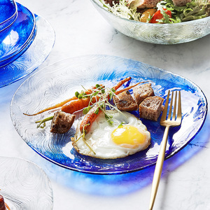 Plato de Vidrio con Diseño de Plantas Bohemias, Plato para Aperitivos <span class=keywords><strong>y</strong></span> Frutas, Tazón Creativo <span class=keywords><strong>y</strong></span> Vajilla - Product Image 2