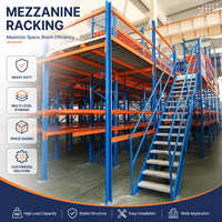 Système de rayonnage de mezzanine Eyda en métal galvanisé à chaud, résistant à la corrosion, avec échelle et plateforme, facile à installer