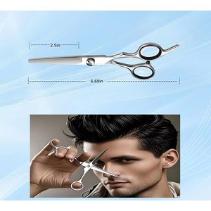 Ciseaux de coiffure professionnels Obexa pour droitiers avec lames en acier inoxydable ultra-affûtées, manche en acier japonais, usage en salon - Product Image 3