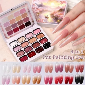 Gel Polish Résine 4-en-1 16 Couleurs pour Estampage Dégradé & Dessin, Durcissement UV/LED, Palette 35ml - Product Image 3
