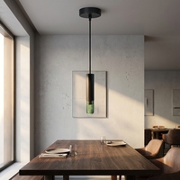 Lampes suspendues LED rondes en fil de corde noir Art Déco G9 220V pour hôtel, bureau, café, bar