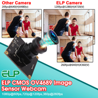 Módulo de Cámara USB ELP 1080P de Alta Velocidad 260fps/120fps/60fps con Lente Gran Angular de 2.9mm CMOS OV4689 Mini Módulo de Cámara para Linux