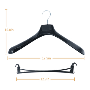 Fabricants logo personnalisé sans trace hommes larges épaules cintres en tissu durable gain de place <span class=keywords><strong>2</strong></span> pièces ensemble femme cintres - Product Image 3