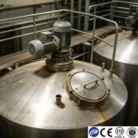 Tanque de Almacenamiento para Procesamiento de Jugos de Frutas de 10000L, Acero Inoxidable de Grado Alimenticio, Certificado ASME, Control de Temperatura, Patas Ajustables