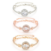 B03 livraison gratuite De Luxe Zircon Multicouche Bracelet Haute Qualité Strass Bracelet à Breloques pour Femmes Filles Cadeau