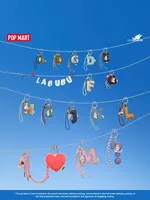 Nouveauté POPMART : Boîte mystère de pendentifs lettres en PVC de la série Heart Code, avec personnages de Frozen LABUBU