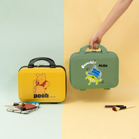 Trousse de Voyage Cosmétique Légère et Portable en Plastique ABS, Style Fourre-Tout Décontracté avec Fermeture Éclair et Rangement Multi-Niveaux