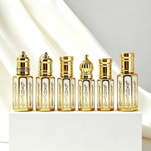 Flacon de parfum miniature de luxe arabe en verre transparent de 3 ml et 6 ml avec bouchon à vis, idéal pour les huiles parfumées et les voyages - Product Image 2