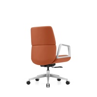 Chaise de direction ergonomique moderne contemporaine à dossier haut en cuir PU avec assise et dossier rembourrés pour salle de conférence et bureau