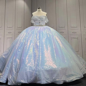 ชุดเดรสงาน Quinceanera รุ่น Lsmu175 ประดับประกายวิบวับ ชุดเดรสวันเกิดอายุ 15 ปี แฟชั่นงาน Quinceanera ชุดราตรีงาน Sweet 16 สไตล์เจ้าหญิง Jancember - Product Image 5