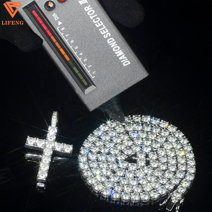 Neuankömmling Silber HipHop Modeschmuck 8MM/15MM Iced Out Bling Big Size Diamant VVS Moissan ite Tennis Chain Herren Halskette - Product Image 4