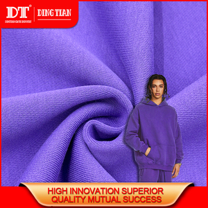 Tissu <span class=keywords><strong>jacquard</strong></span> sergé DINGTIAN CVC en coton peigné 85% et polyester 15%, 360 g/m², respirant, teint uni pour sweat-shirt lourd - Product Image 4