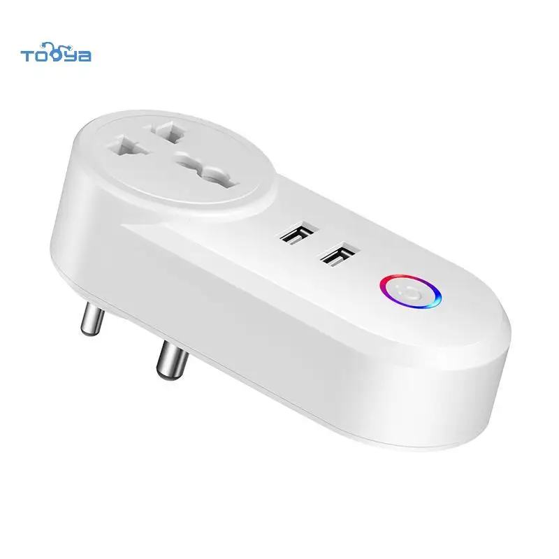 BSD31 blue tooth control tuya 16A dual USB no energy monitor can adapt to various specifications smart plug extended socket