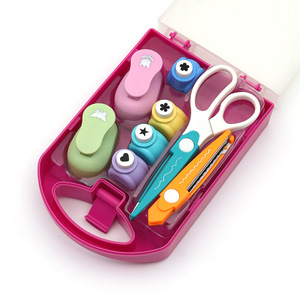Kit combiné de découpeurs en plastique et métal pour dentelle, motif étoile et fleur, grand poinçon manuel pour enfants - Product Image 6