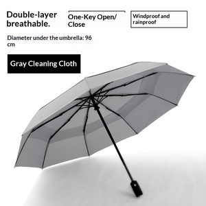 <span class=keywords><strong>Parapluie</strong></span> pliable entièrement automatique 9k à double couche respirant renforcé, super résistant aux intempéries, pour les voyages, pour hommes - Product Image 5