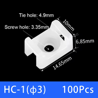 Attache-câble en nylon HC-1 avec vis de fixation pour équipement électrique – Base de fixation en plastique pour serre-câbles – Approvisionnement direct usine
