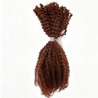 # 33 Extensions de cheveux humains 100% indiens Afro Kinky en vrac pour tresses bouclées, micro-tresses et dreadlocks, vente en gros pour salons