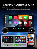 Autoradio universel BQCC 10,1 pouces IPS 2.5D avec Mirrorlink, Quad Octa Core, Android 15, Carplay, WIFI, GPS, Navigation, BT, Radio FM