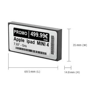 Mới ESL 2.1 inch TFT E-ink epaper ESL điện tử nhãn Kệ kỹ thuật số epaper giá tag eink hiển thị